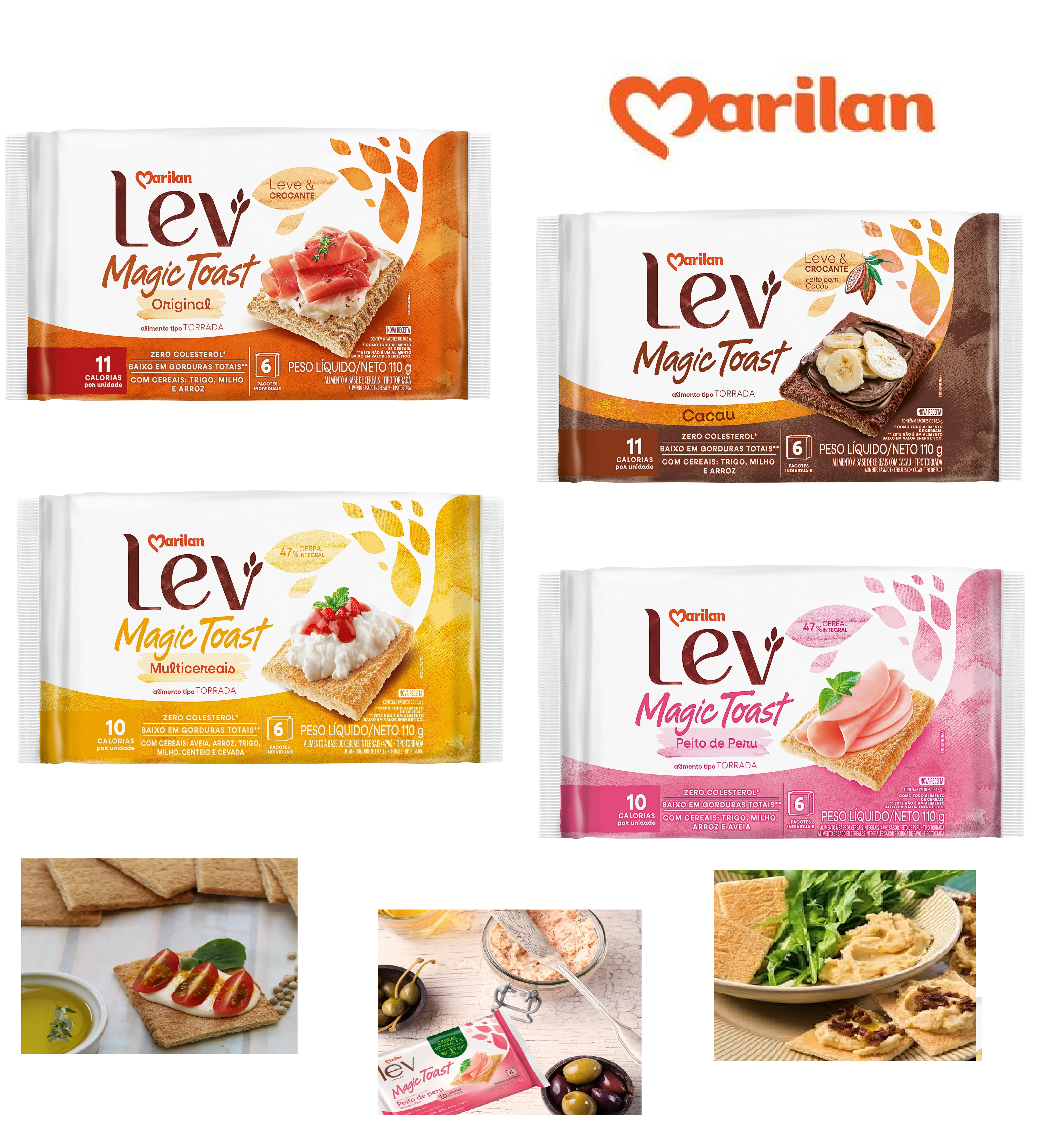 Torrada Marilan Lev Magic Toast (3x110g) - Sabores: